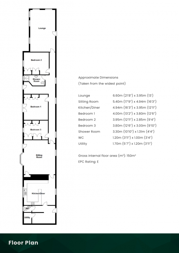 Floor Plan Image for 3 Bedroom Cottage for Sale in Milton Of Cultoquhey, Crieff, PH7 3QX