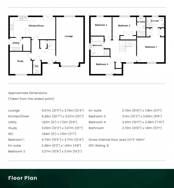 Floor Plan Image for 4 Bedroom Detached House for Sale in Macpherson Avenue, Dunfermline, Fife, KY11 8ZY