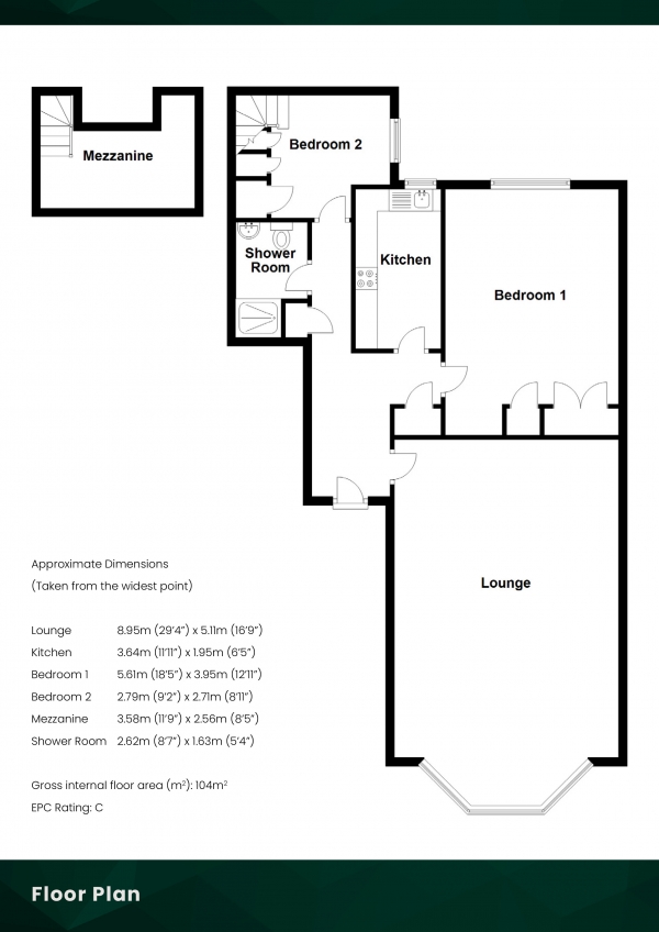 Floor Plan Image for 2 Bedroom Flat for Sale in Palmerston Place, West End, Edinburgh, EH12 5AY