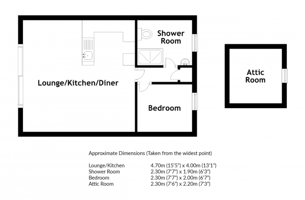 Floor Plan Image for Lodge for Sale in Dalnacroich, Strathconon, Muir of Ord, Highland, IV6 7QQ