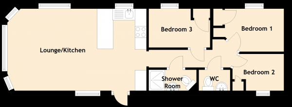 Floor Plan Image for 3 Bedroom Park Home for Sale in Murray Street, Paisley, Renfrewshire, PA3 1QA