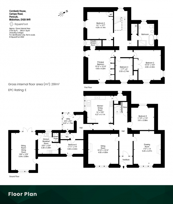 Floor Plan Image for 5 Bedroom Detached House for Sale in 59 Carlops Road, Penicuik, EH26 9HR