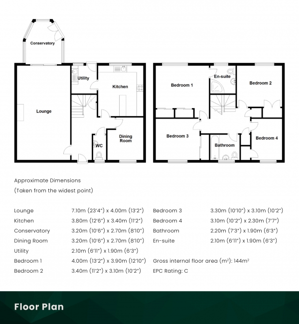 Floor Plan Image for 4 Bedroom Detached Villa for Sale in Ross Avenue, Dalgety Bay, Fife, KY11 9YN