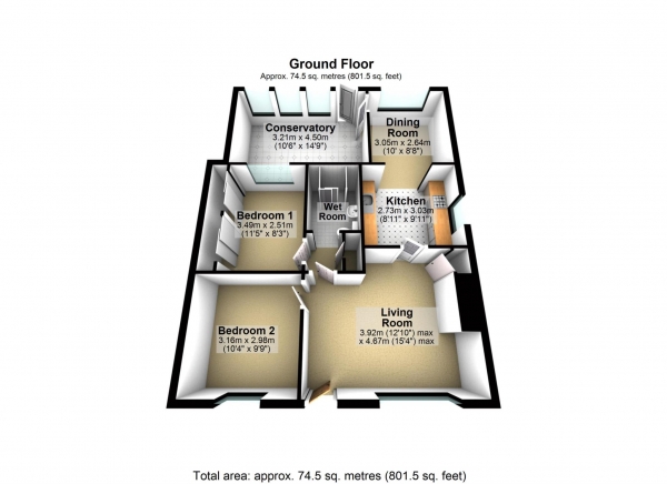 Floor Plan Image for 2 Bedroom Semi-Detached House for Sale in Sycamore Road, Launton