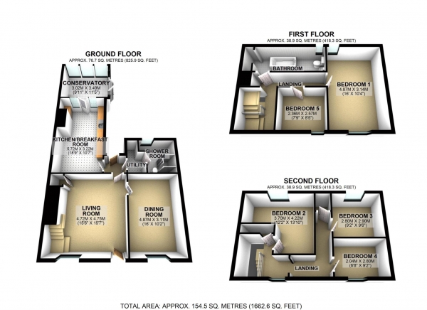 Floor Plan Image for 5 Bedroom Semi-Detached House for Sale in Kings End, Bicester