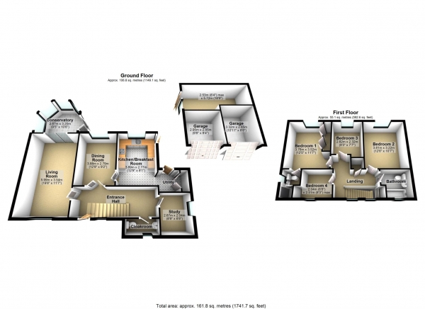 Floor Plan Image for 4 Bedroom Detached House for Sale in Draymans Croft, Bicester