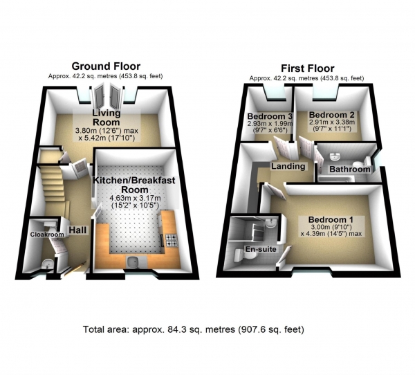Floor Plan Image for 3 Bedroom Semi-Detached House for Sale in Ardley Road, Fewcott