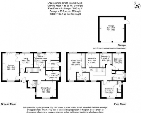 Floor Plan Image for 5 Bedroom Detached House for Sale in Ironstone Hollow, Hook Norton