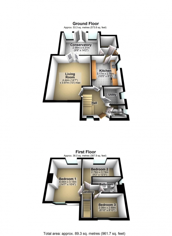 Floor Plan Image for 3 Bedroom Detached House for Sale in Bicester Road, Twyford