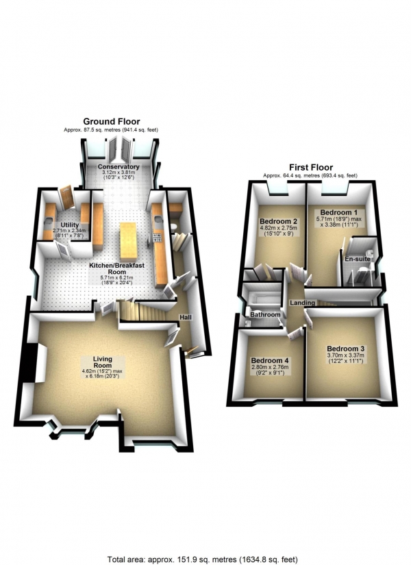 Floor Plan Image for 4 Bedroom Detached House for Sale in Rectory Close, Marsh Gibbon