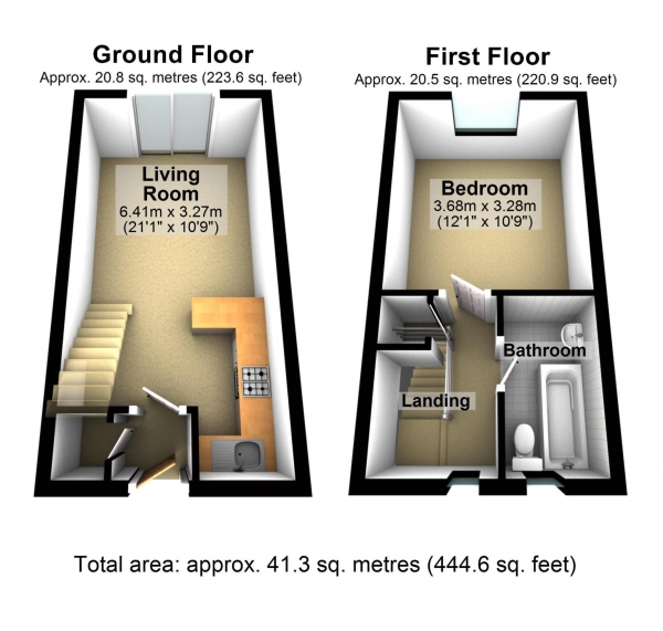 Floor Plan Image for 1 Bedroom Terraced House for Sale in Willow Drive, Bicester