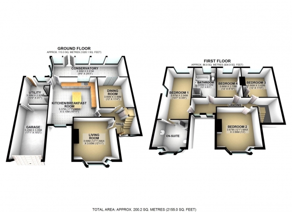 Floor Plan Image for 4 Bedroom Semi-Detached House for Sale in Buckingham Road, Bicester