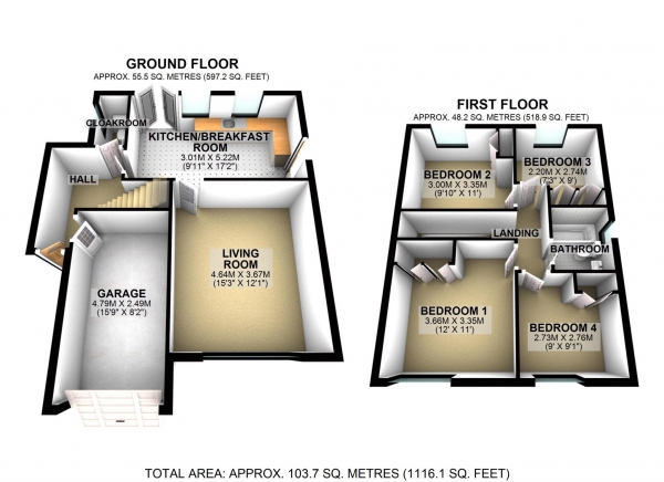Floor Plan Image for 4 Bedroom Detached House for Sale in Rectory Close, Marsh Gibbon