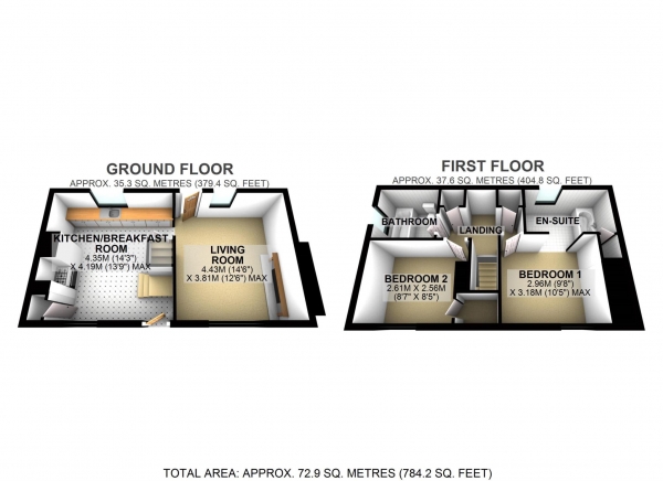 Floor Plan Image for 2 Bedroom Semi-Detached House for Sale in Mill Lane, Twyford