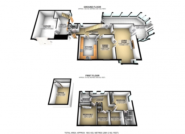 Floor Plan Image for 4 Bedroom Detached House for Sale in Draymans Croft, Bicester