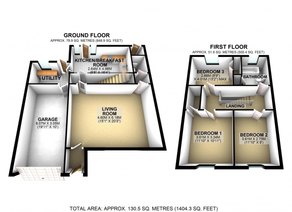 Floor Plan Image for 3 Bedroom Link Detached House for Sale in Meredith Close, Bicester