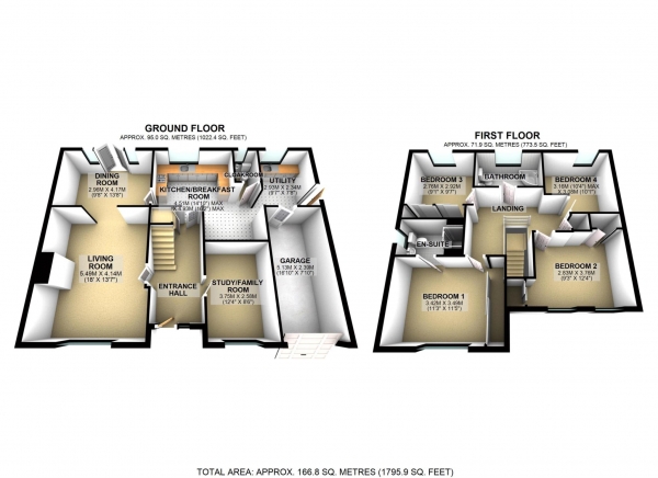 Floor Plan Image for 4 Bedroom Detached House for Sale in Spencer Gardens, Charndon