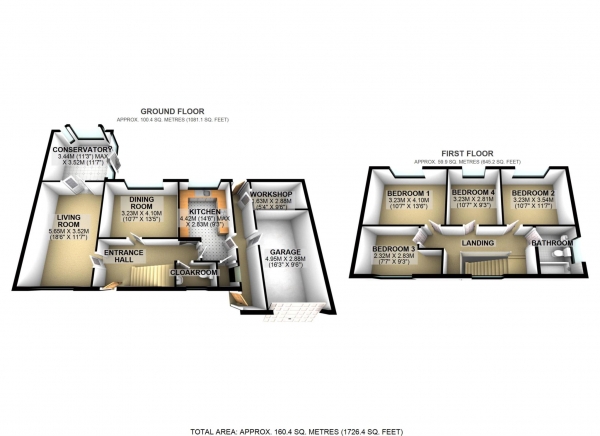 Floor Plan Image for 4 Bedroom Detached House for Sale in Park Road, Grendon Underwood