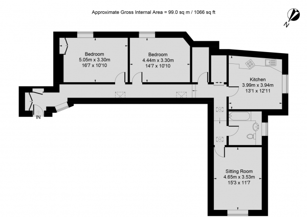 Floor Plan Image for 2 Bedroom Apartment for Sale in Stratton Audley Manor, Stratton Audley