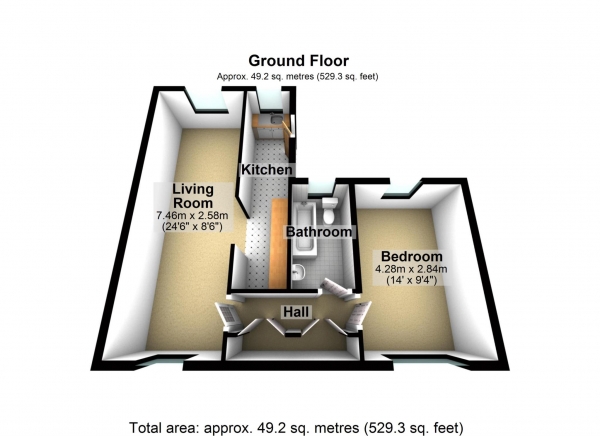 Floor Plan Image for 1 Bedroom Apartment for Sale in East Street, Fritwell