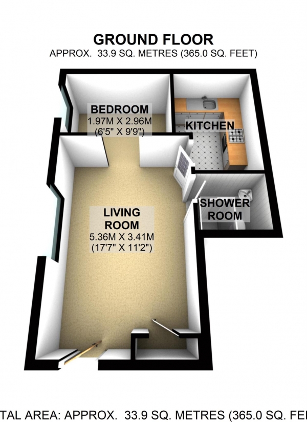 Floor Plan Image for 1 Bedroom Apartment for Sale in East Street, Fritwell