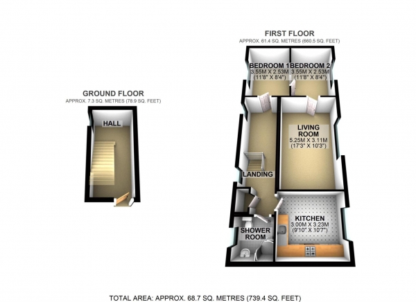 Floor Plan Image for 2 Bedroom Apartment for Sale in East Street, Fritwell