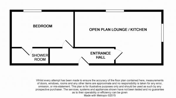 Floor Plan Image for 1 Bedroom Apartment to Rent in Station Road, Wesham