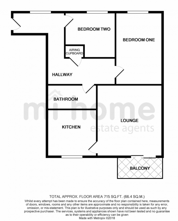 Floor Plan Image for 2 Bedroom Apartment to Rent in Britannia Drive, Ashton On Ribble