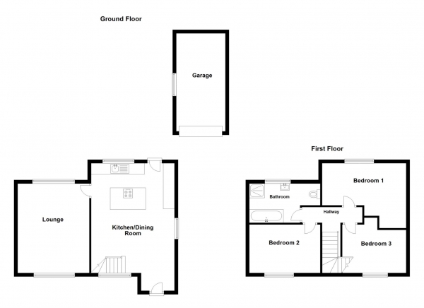 Floor Plan Image for 3 Bedroom Semi-Detached House for Sale in Hawthorne Avenue, Newton, PR4 3TB