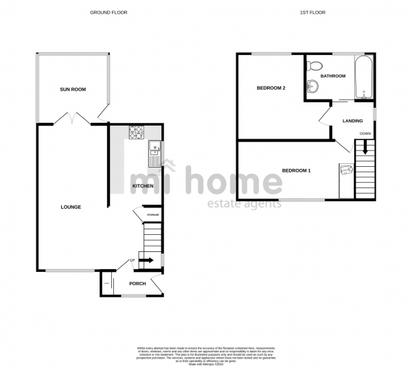 Floor Plan Image for 2 Bedroom End of Terrace House for Sale in Queensway, Warton, PR4 1XT