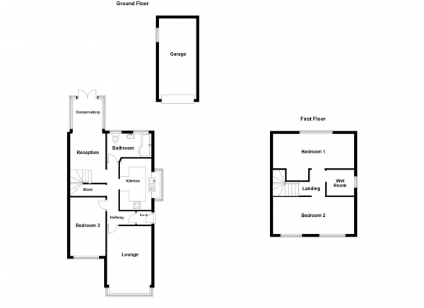 Floor Plan Image for 3 Bedroom Semi-Detached Bungalow for Sale in Summit Drive, Freckleton, PR4 1PP