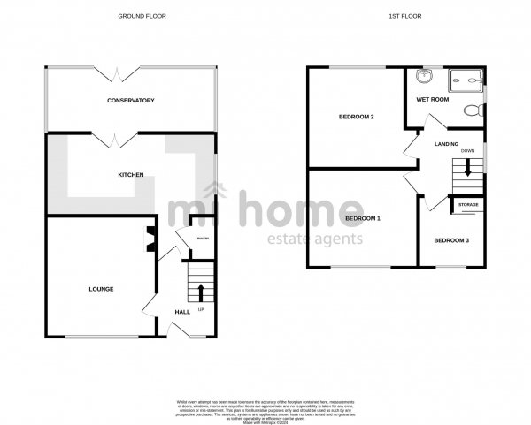 Floor Plan Image for 3 Bedroom Semi-Detached House for Sale in Mellor Road, Kirkham, PR4 2HP