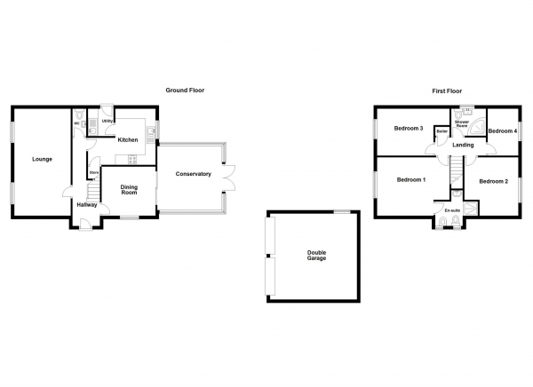 Floor Plan Image for 4 Bedroom Detached House for Sale in Long Meadow, Kirkham, PR4 2ED