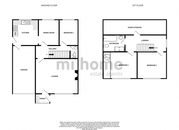 Floor Plan Image for 3 Bedroom Detached House for Sale in Calder Close, Kirkham, PR4 2ZE