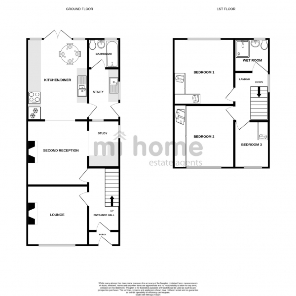 Floor Plan Image for 3 Bedroom End of Terrace House for Sale in Bush Lane, Freckleton, PR4 1SB