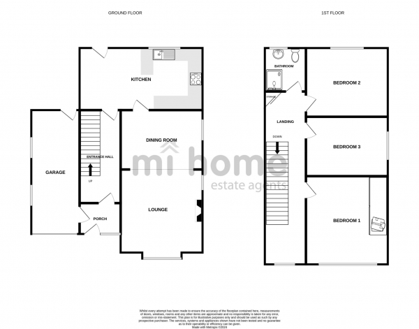 Floor Plan Image for 3 Bedroom Detached House for Sale in Ribby Road, Kirkham, PR4 2BA