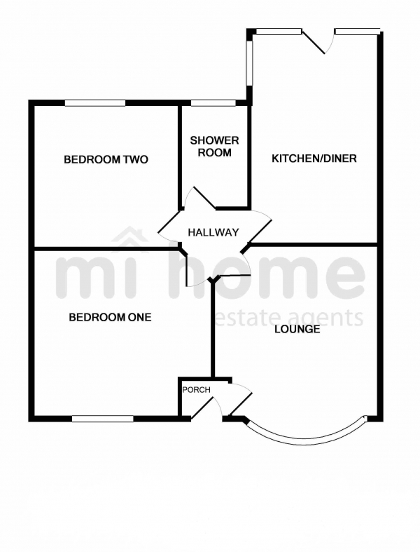 Floor Plan Image for 2 Bedroom Semi-Detached Bungalow for Sale in Catherine Street, Wesham, PR4 3BP