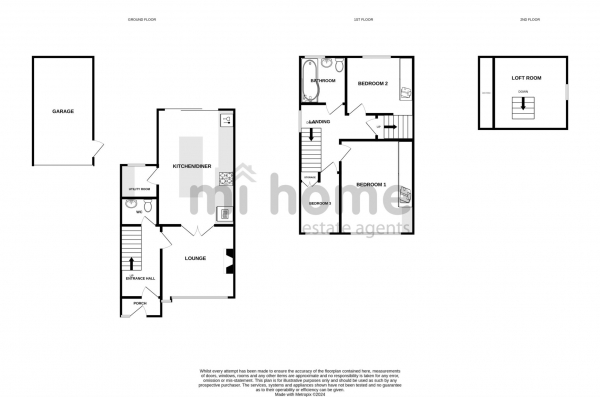 Floor Plan Image for 3 Bedroom Semi-Detached House for Sale in Danes Close, Kirkham, PR4 2YS