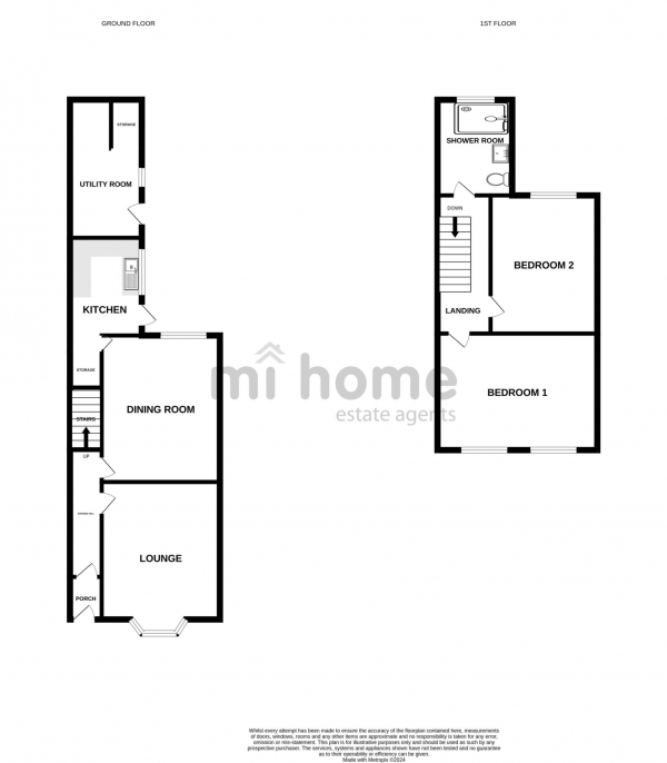 Floor Plan Image for 2 Bedroom Terraced House for Sale in Garstang Road North, Wesham, PR4 3DD