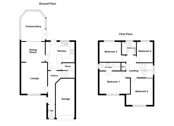 Floor Plan Image for 4 Bedroom Detached House for Sale in Folkestone Close, Warton, PR4 1YY