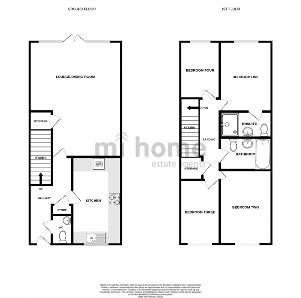 Floor Plan Image for 4 Bedroom Terraced House for Sale in Grasshopper Drive, Warton, PR4 1ES