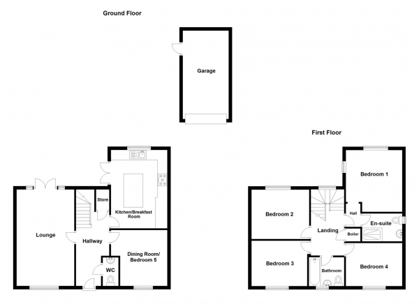 Floor Plan Image for 4 Bedroom Detached House for Sale in Douglas Avenue, Wesham, PR4 3DY