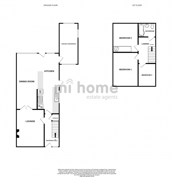 Floor Plan Image for 3 Bedroom Detached House for Sale in Friary Close, Kirkham, PR4 2XH