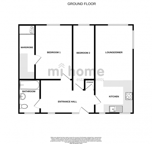 Floor Plan Image for 2 Bedroom Apartment for Sale in The Crossroads, Freckleton Street, Kirkham, PR4 2SB