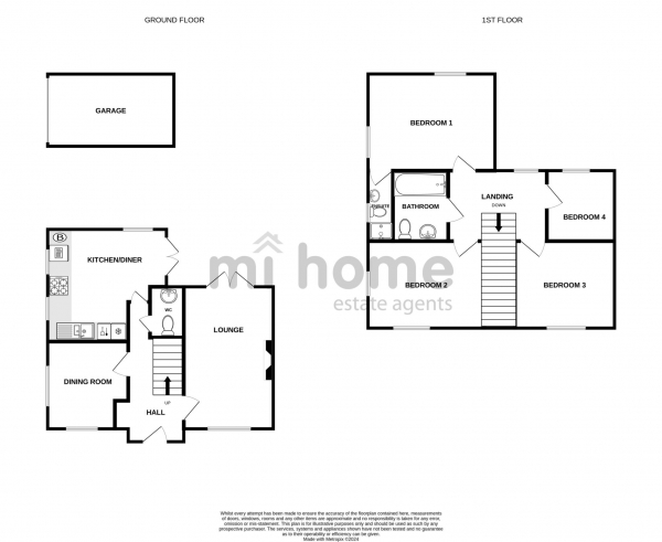 Floor Plan Image for 4 Bedroom Detached House for Sale in Mustang Close, Warton, PR4 1AG