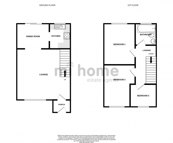 Floor Plan Image for 3 Bedroom Mews for Sale in Mowbreck Court, Wesham, PR4 3AG