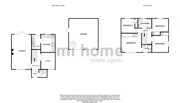 Floor Plan Image for 4 Bedroom Detached House for Sale in Hill Crescent, Newton, PR4 3TR