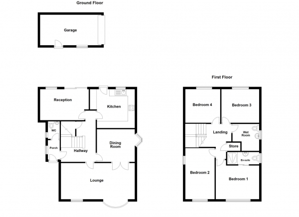 Floor Plan Image for 4 Bedroom Detached House for Sale in Sunningdale Close, Kirkham, PR4 2TG