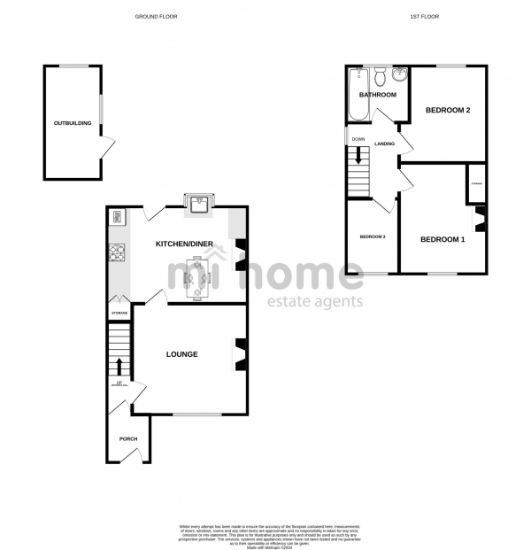 Floor Plan Image for 3 Bedroom Semi-Detached House for Sale in Bush Lane, Freckleton, PR4 1SB