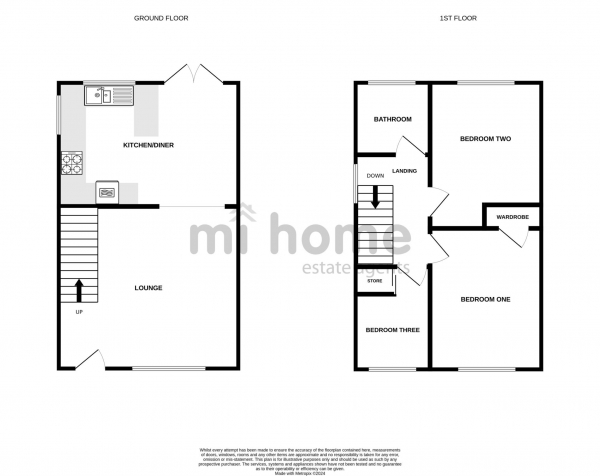 Floor Plan Image for 3 Bedroom Semi-Detached House for Sale in Friary Close, Kirkham, PR4 2XH